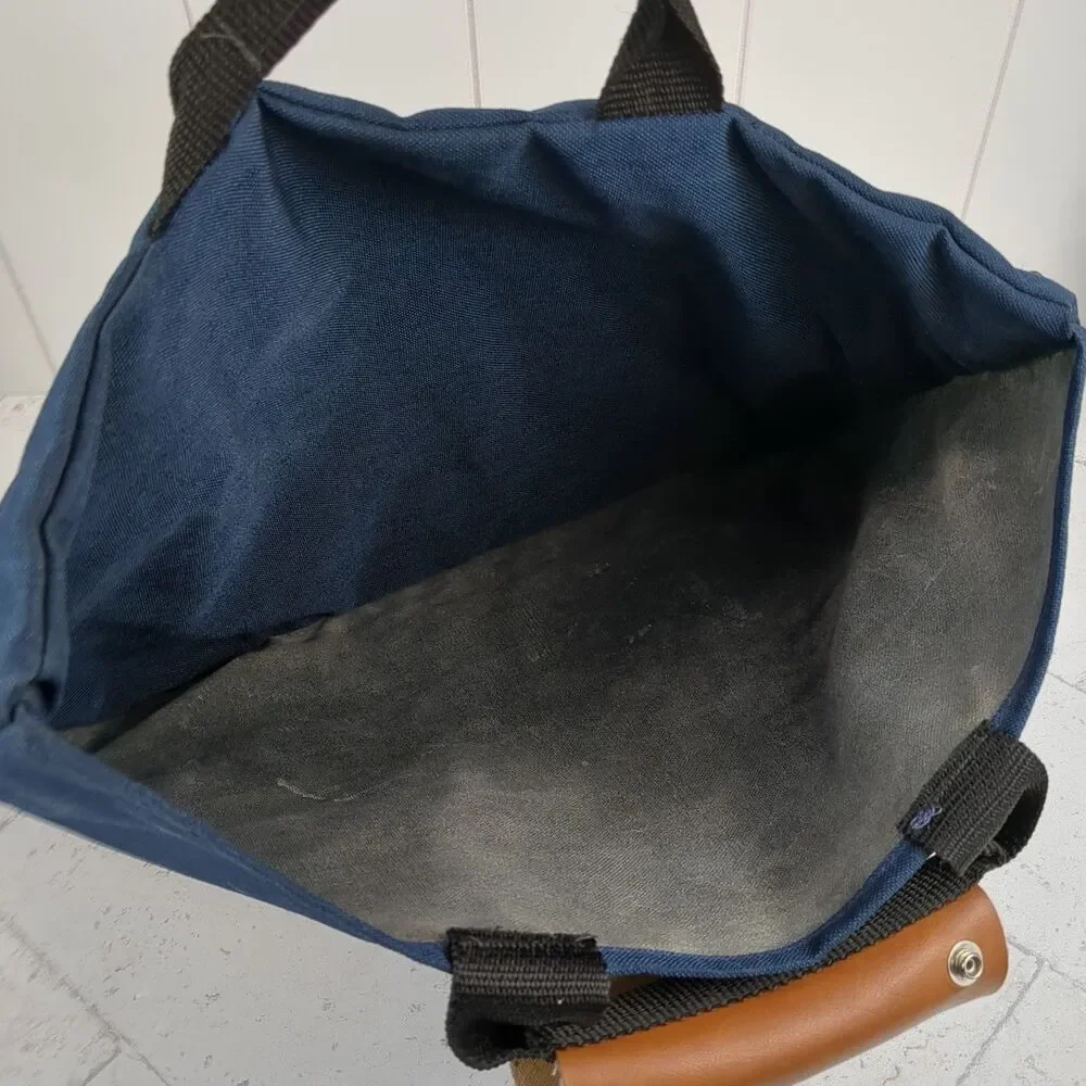 VTG EMS Eastern Mountain Sports Blue Canvas Briefcase Bag 1960s 1970s Logo